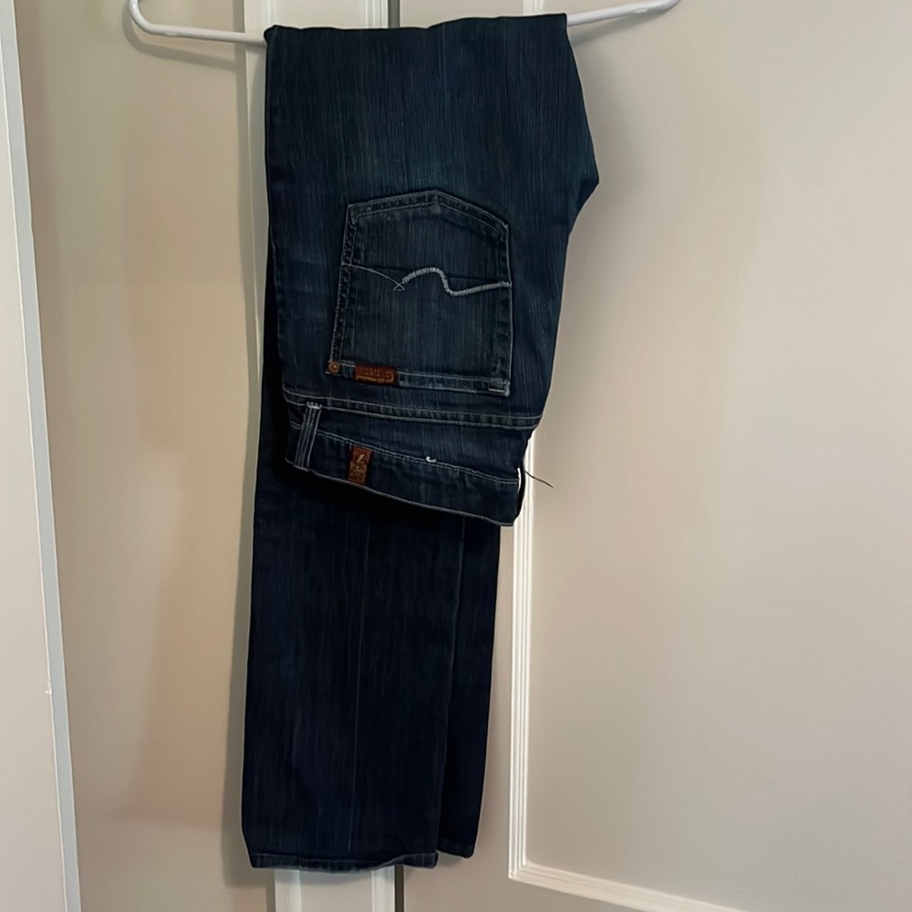 7 for all mankind straight leg jeans, size 27